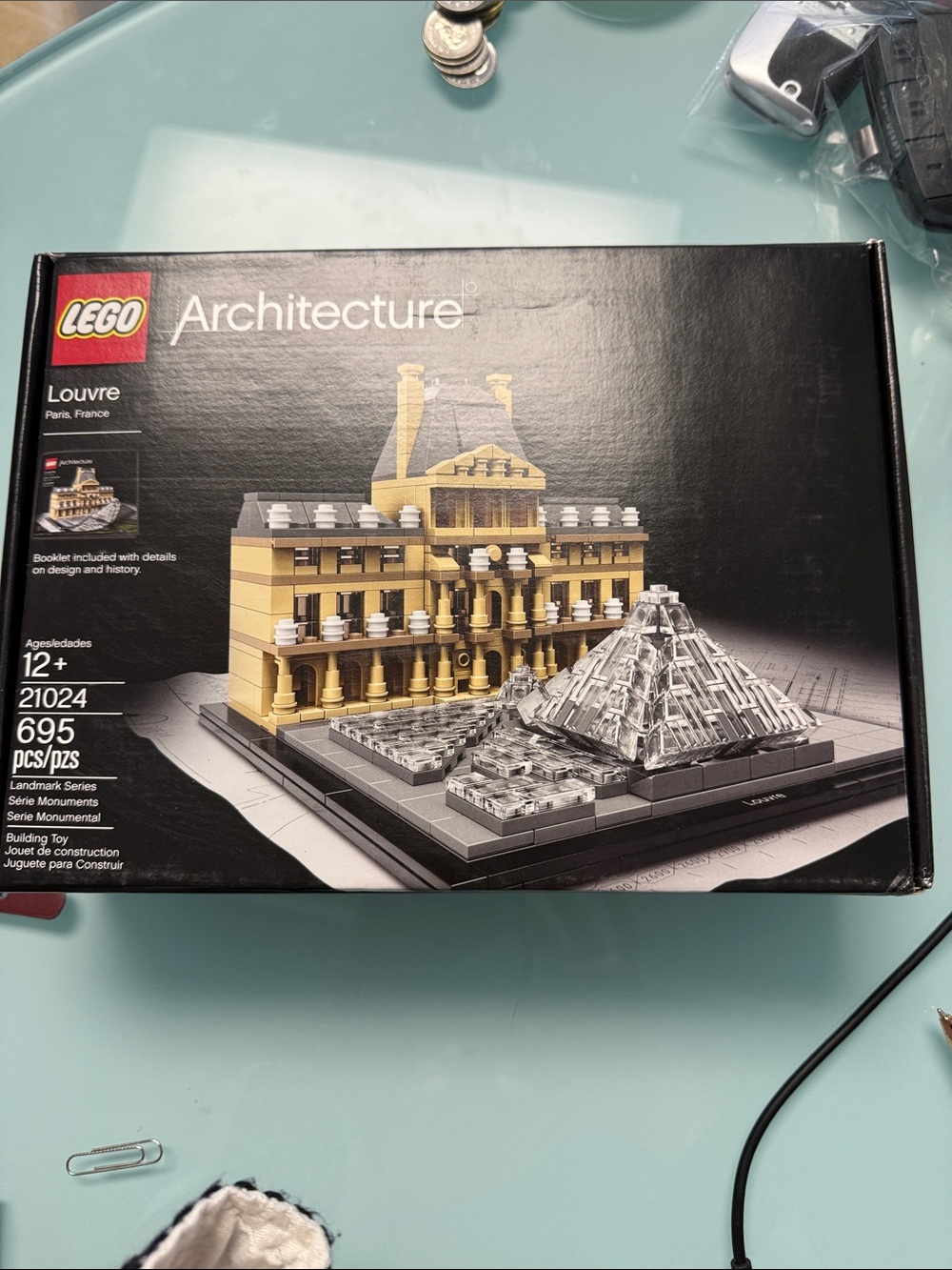 Lego Architecture Louvre Set - Black, Tan, Clear, Gray